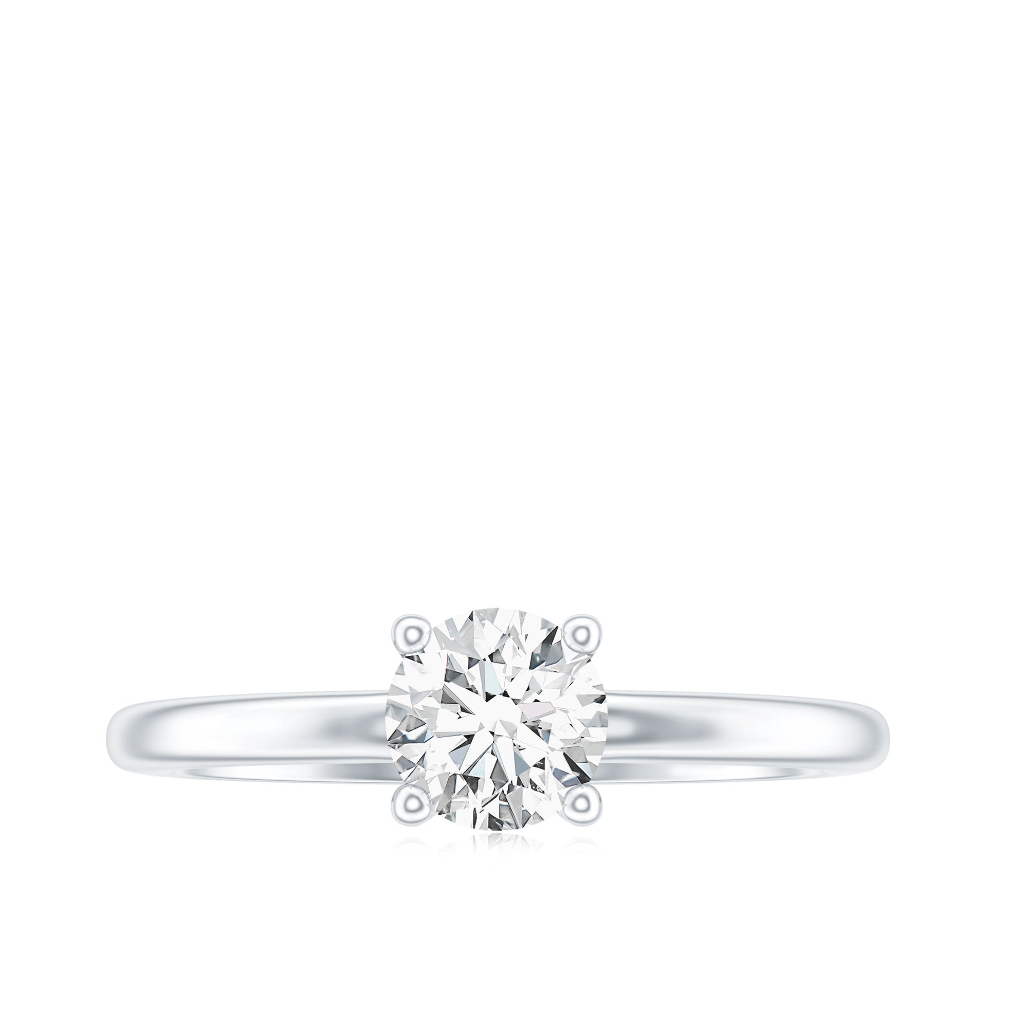 Certified 0.9 Carat Moissanite Solitaire Promise Ring for Her