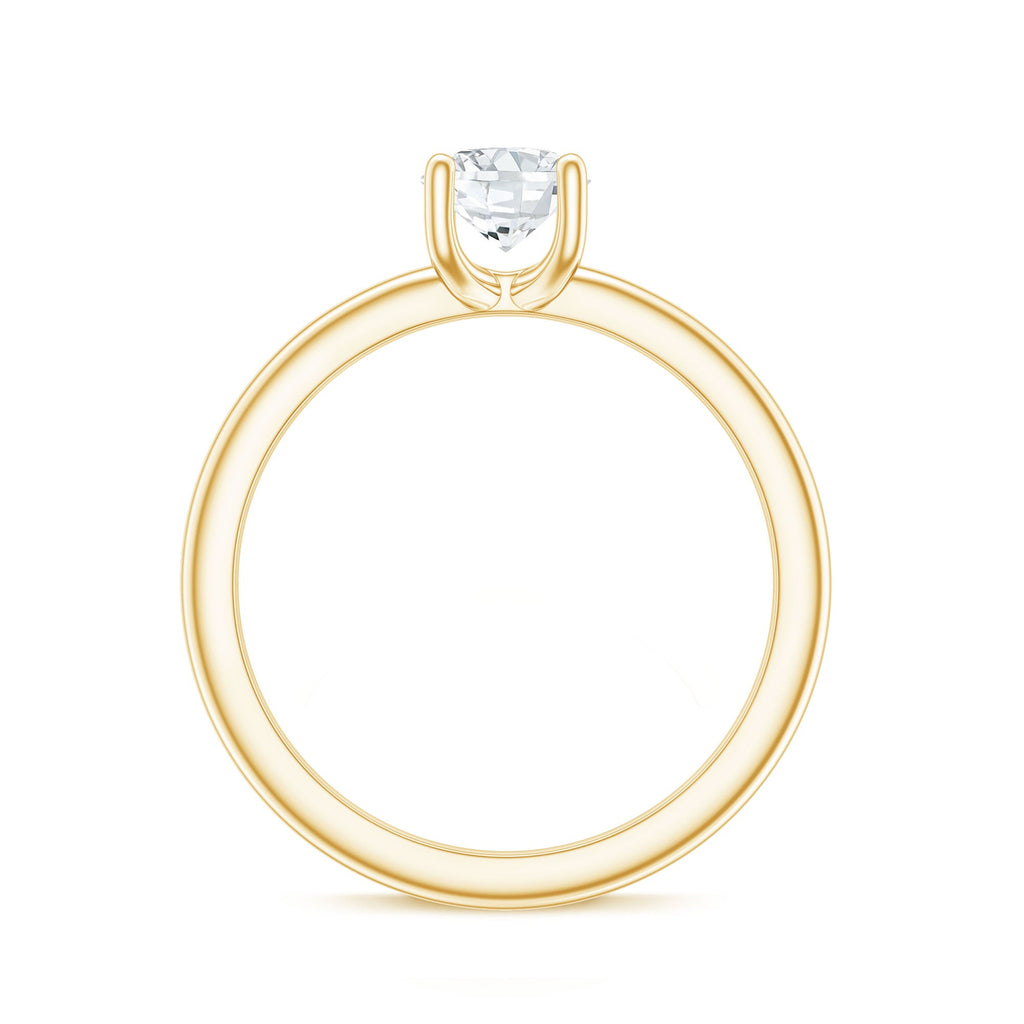 Certified 0.9 Carat Moissanite Solitaire Promise Ring for Her