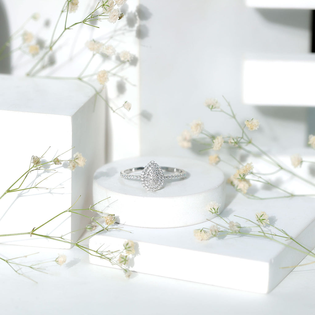 Diamond Pear Shaped Engagement Ring