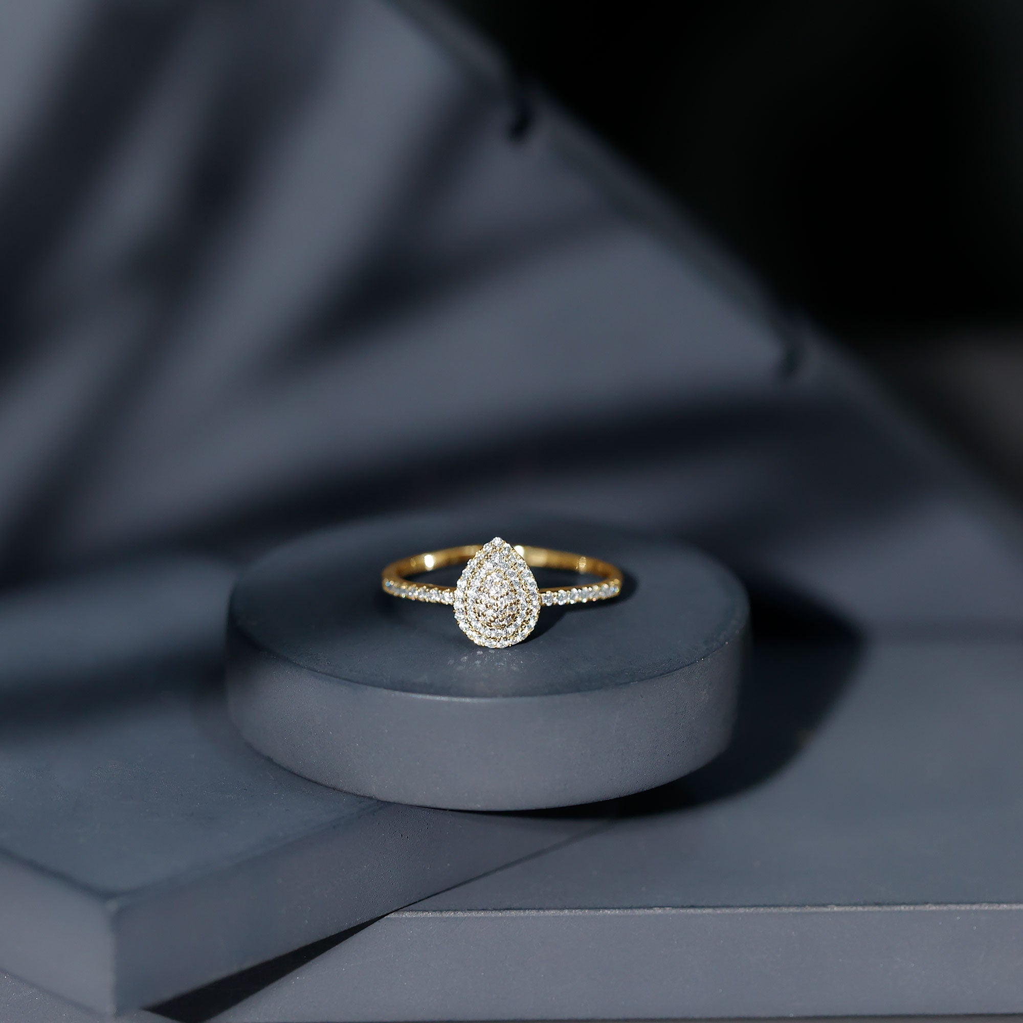 Diamond Pear Shaped Engagement Ring