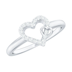 Certified Diamond Open Heart Promise Ring | Rings | Wiccan Center