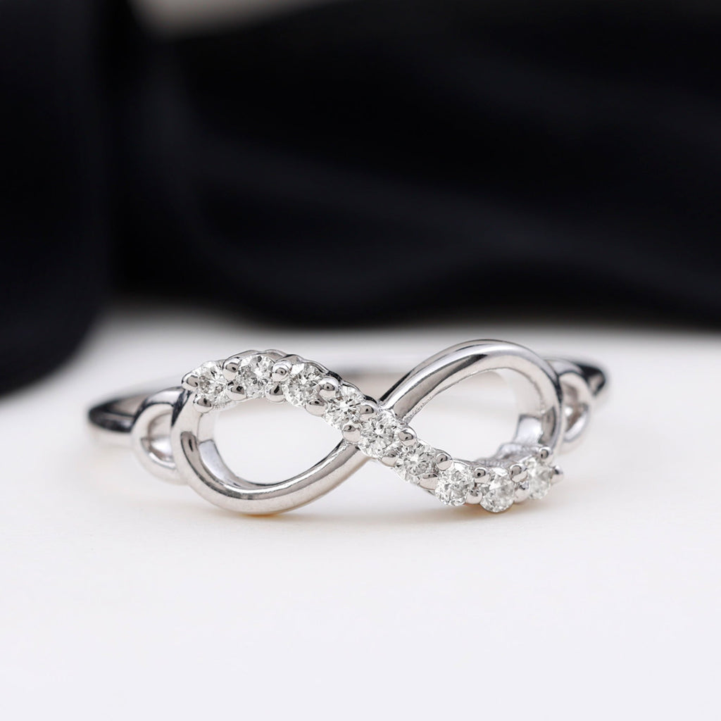 Certified Prong Set Diamond Infinity Promise Ring