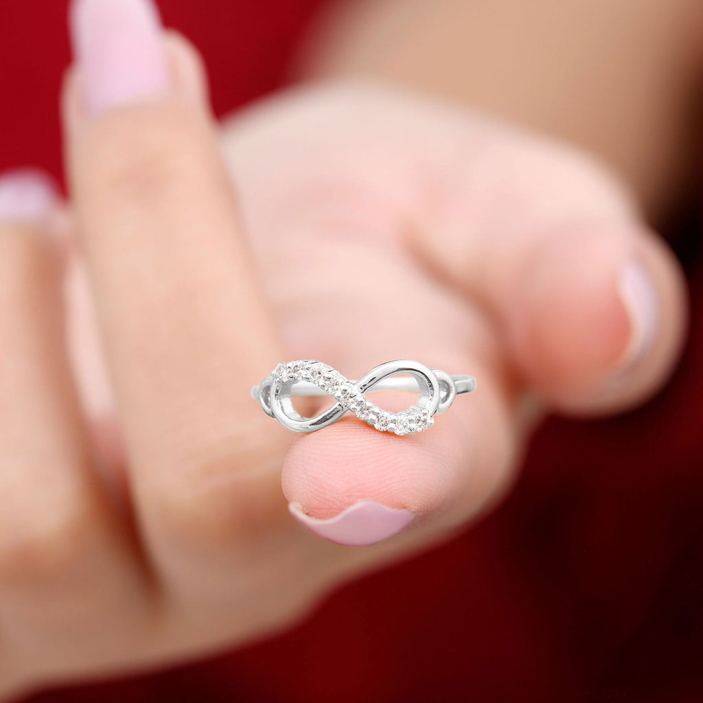Certified Prong Set Diamond Infinity Promise Ring