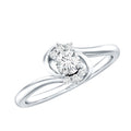 Certified Real Diamond Promise Ring with Bypass Shank