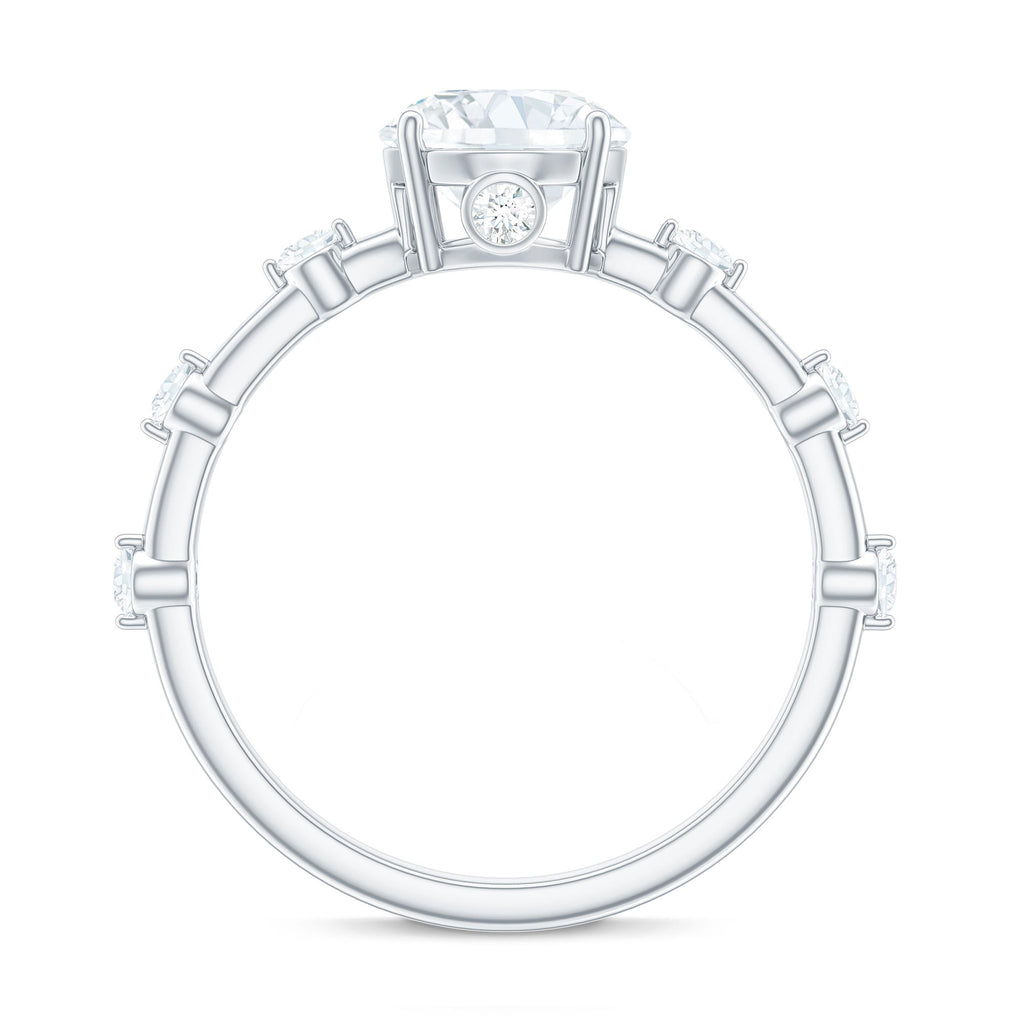 Round Brilliant Cut Lab Grown Diamond Traditional Engagement Ring | Rings | Wiccan Center