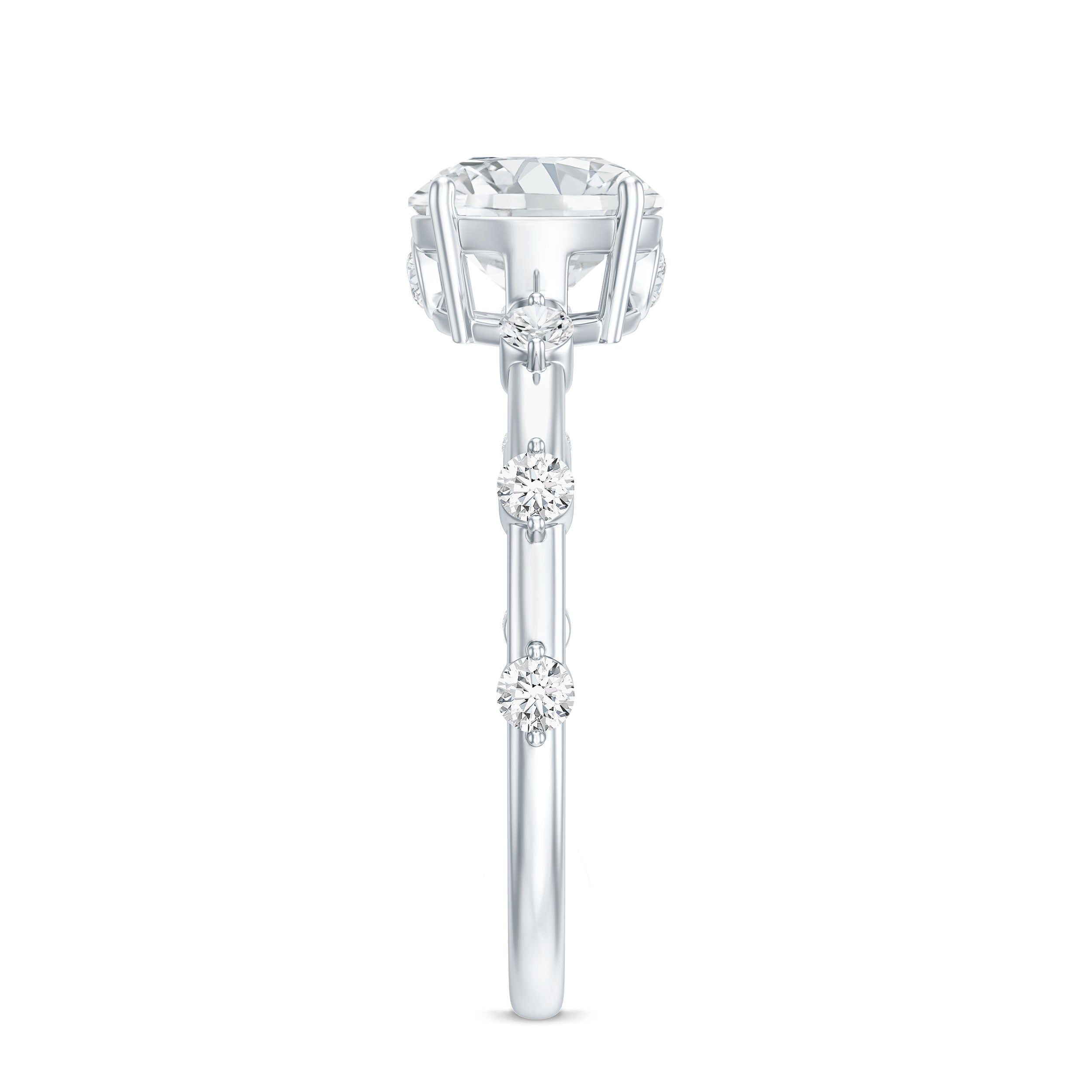Round Brilliant Cut Lab Grown Diamond Traditional Engagement Ring | Rings | Wiccan Center