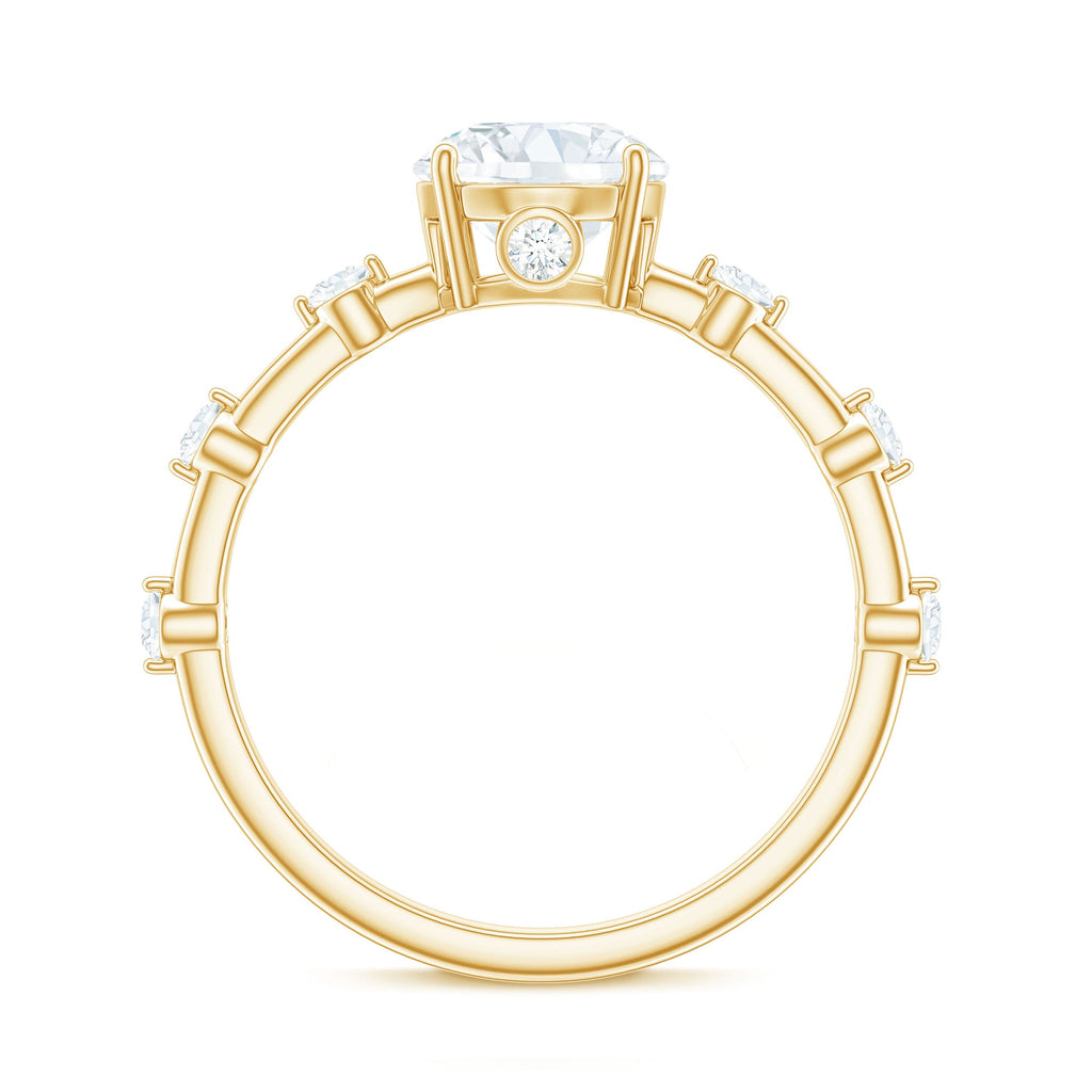 Round Brilliant Cut Lab Grown Diamond Traditional Engagement Ring | Rings | Wiccan Center