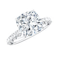 IGI Certified 2 Carat Cushion Cut Lab Grown Diamond Engagement Ring with Side Stones
