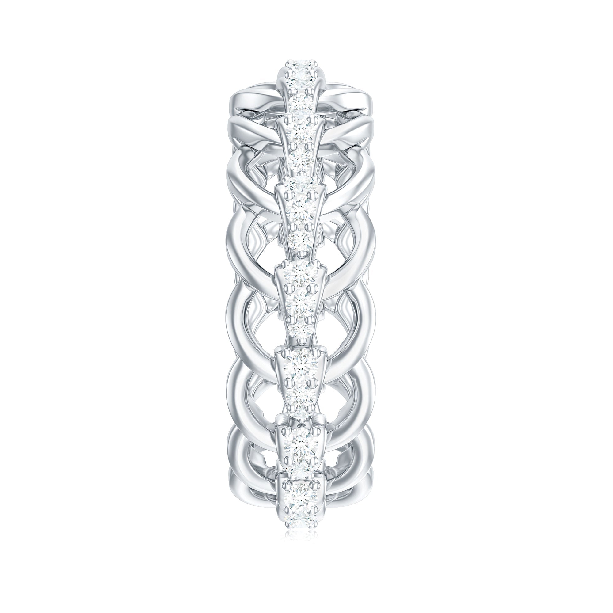 Certified Moissanite Eternity Wedding Band for Women