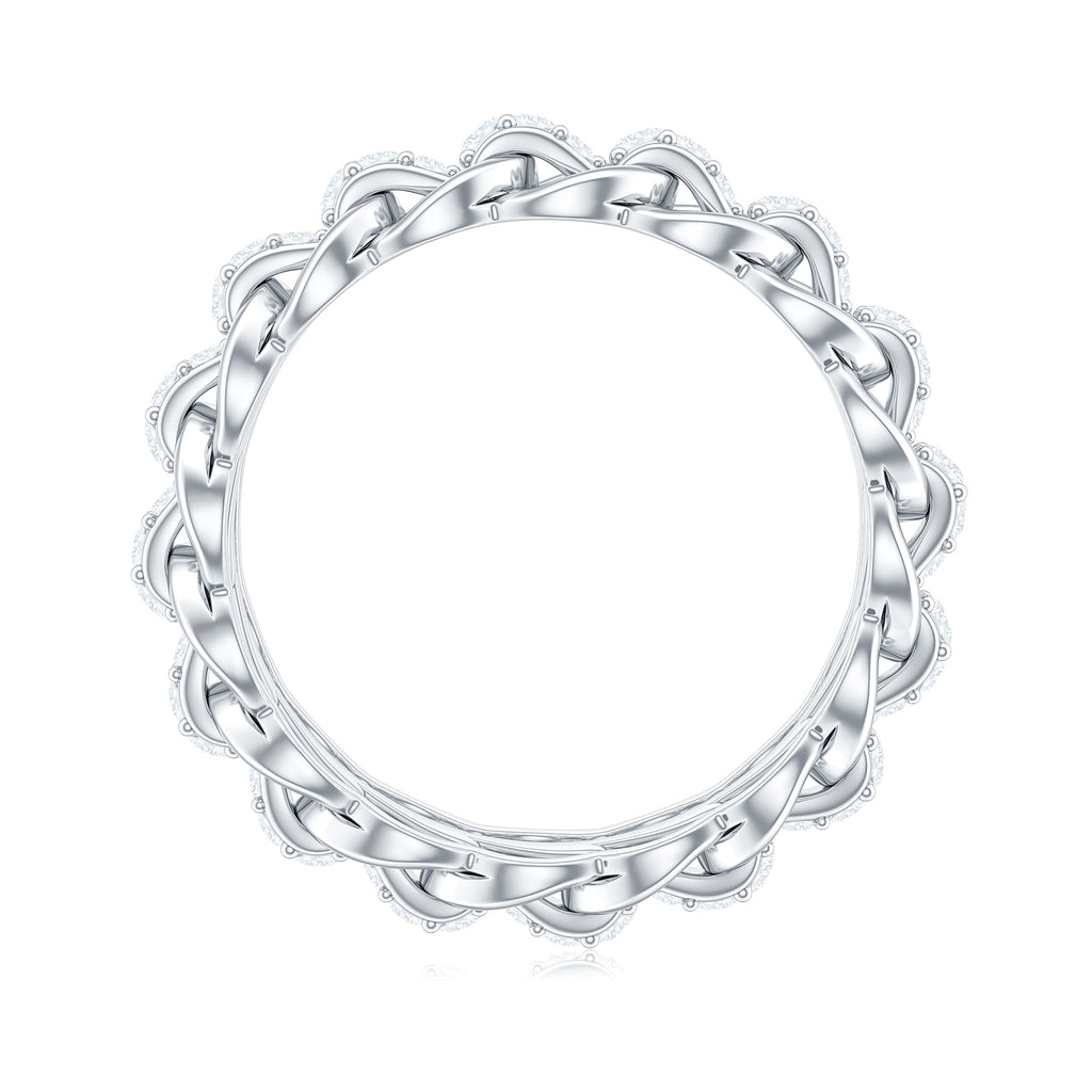 Certified Moissanite Eternity Wedding Band for Women