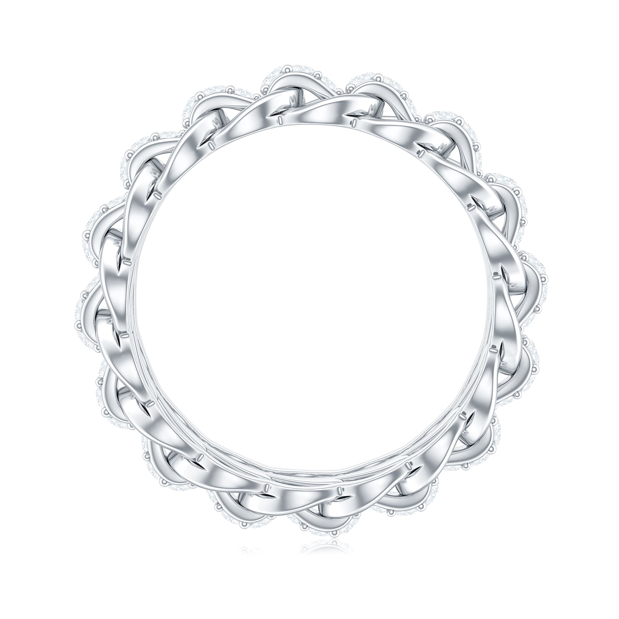 Certified Moissanite Eternity Wedding Band for Women