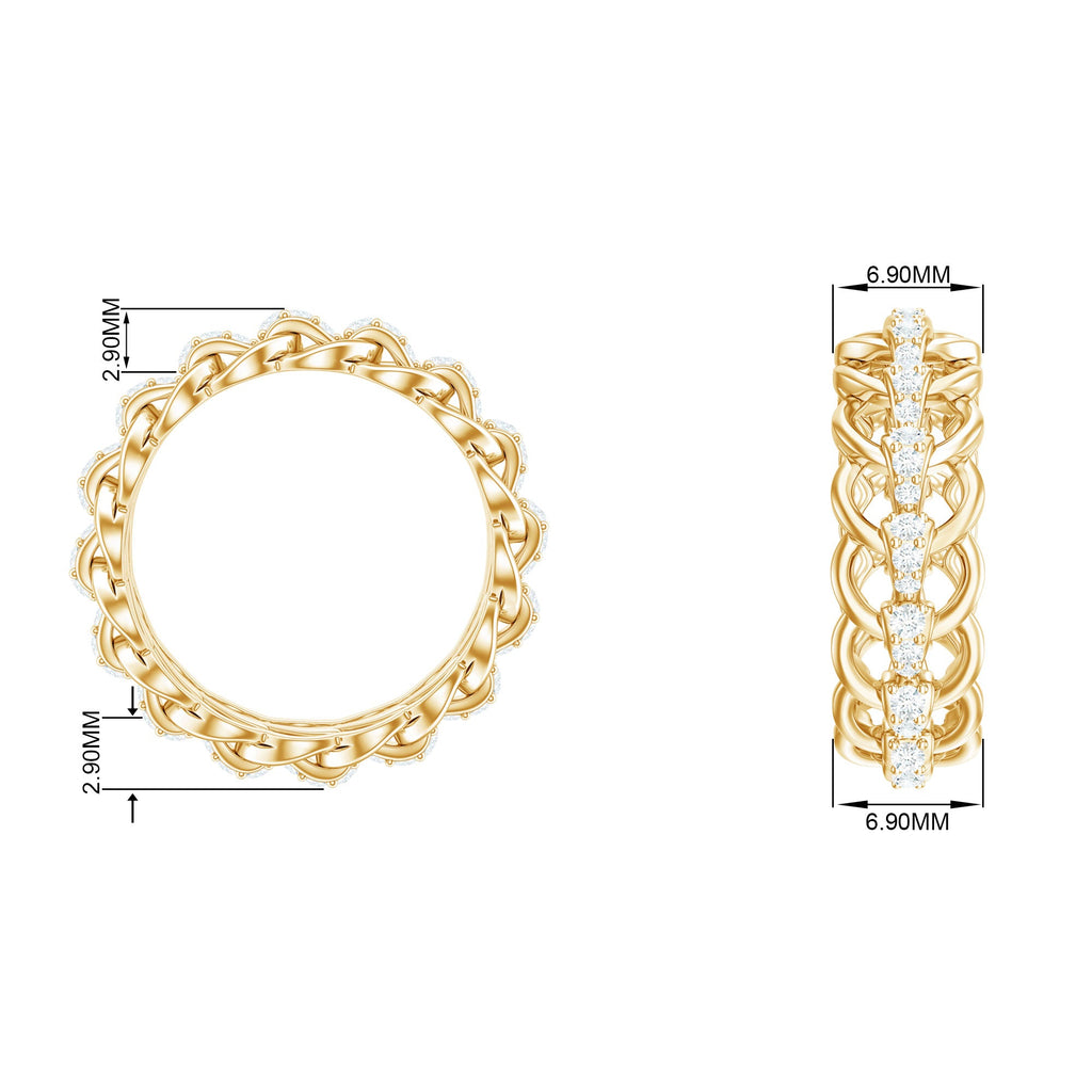 Certified Moissanite Eternity Wedding Band for Women