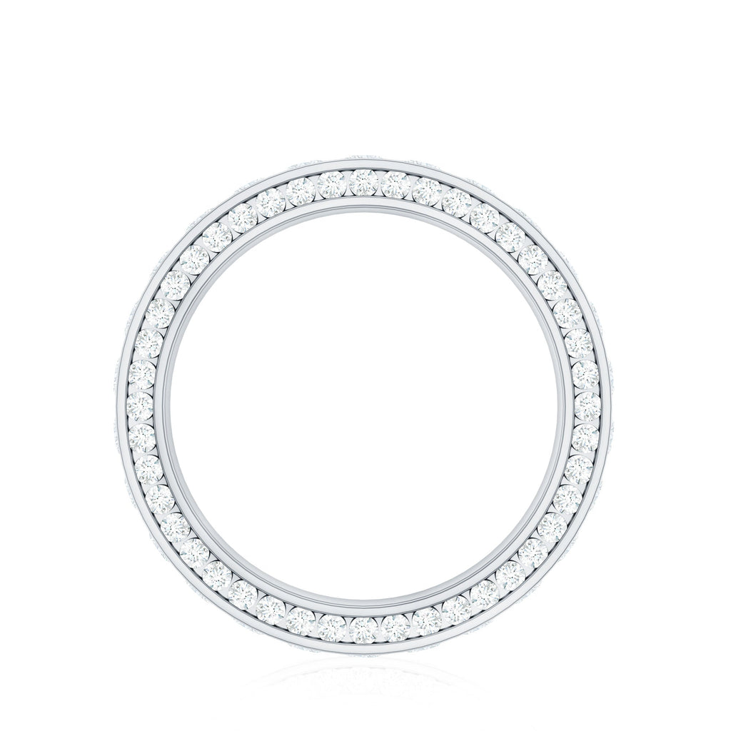 Certified Moissanite Eternity Ring in Channel Setting