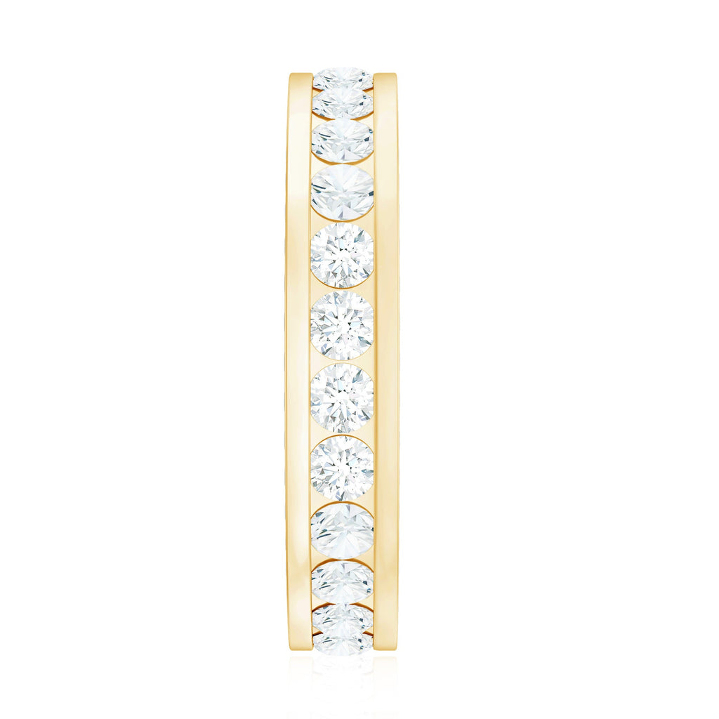 Certified Moissanite Eternity Ring in Channel Setting