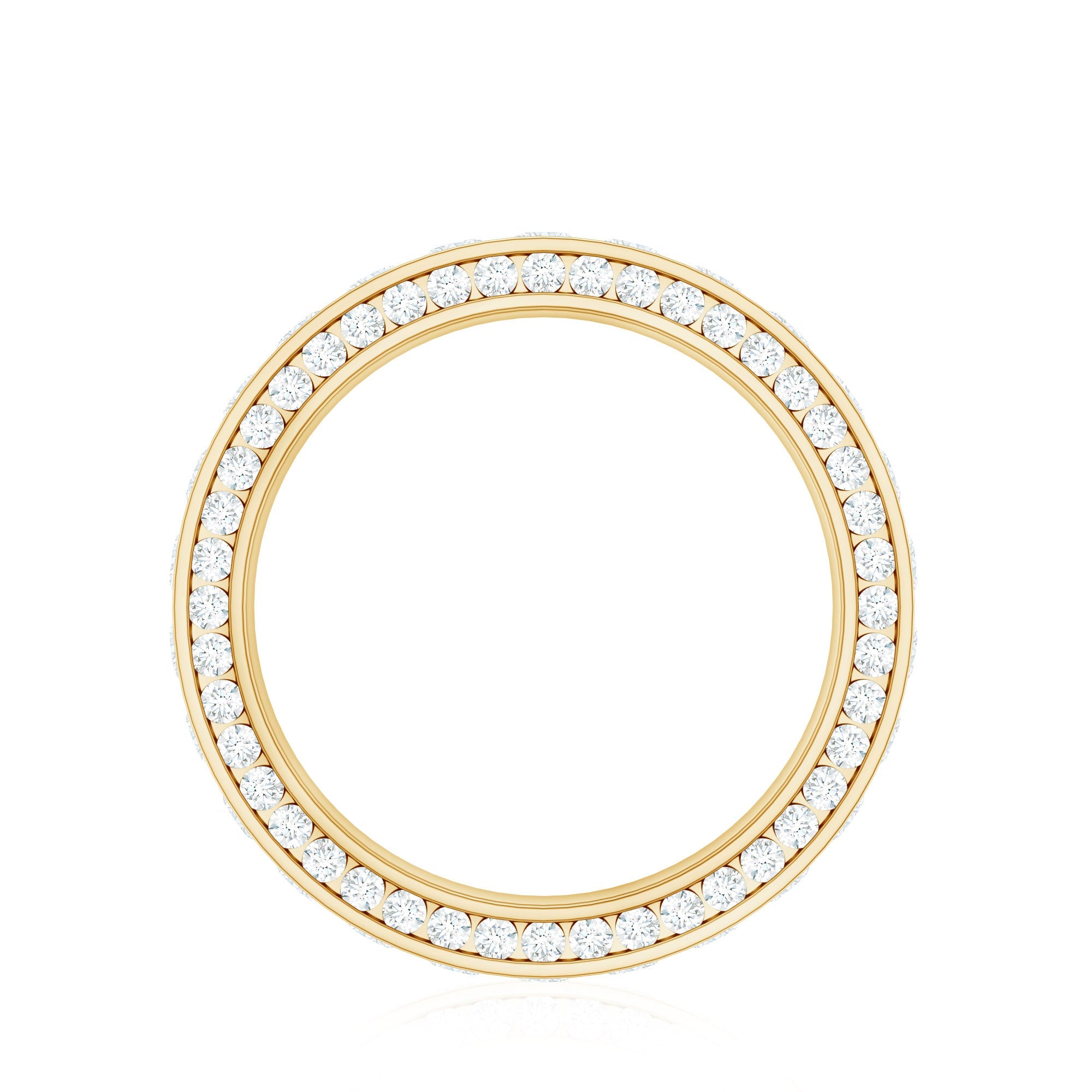Certified Moissanite Eternity Ring in Channel Setting
