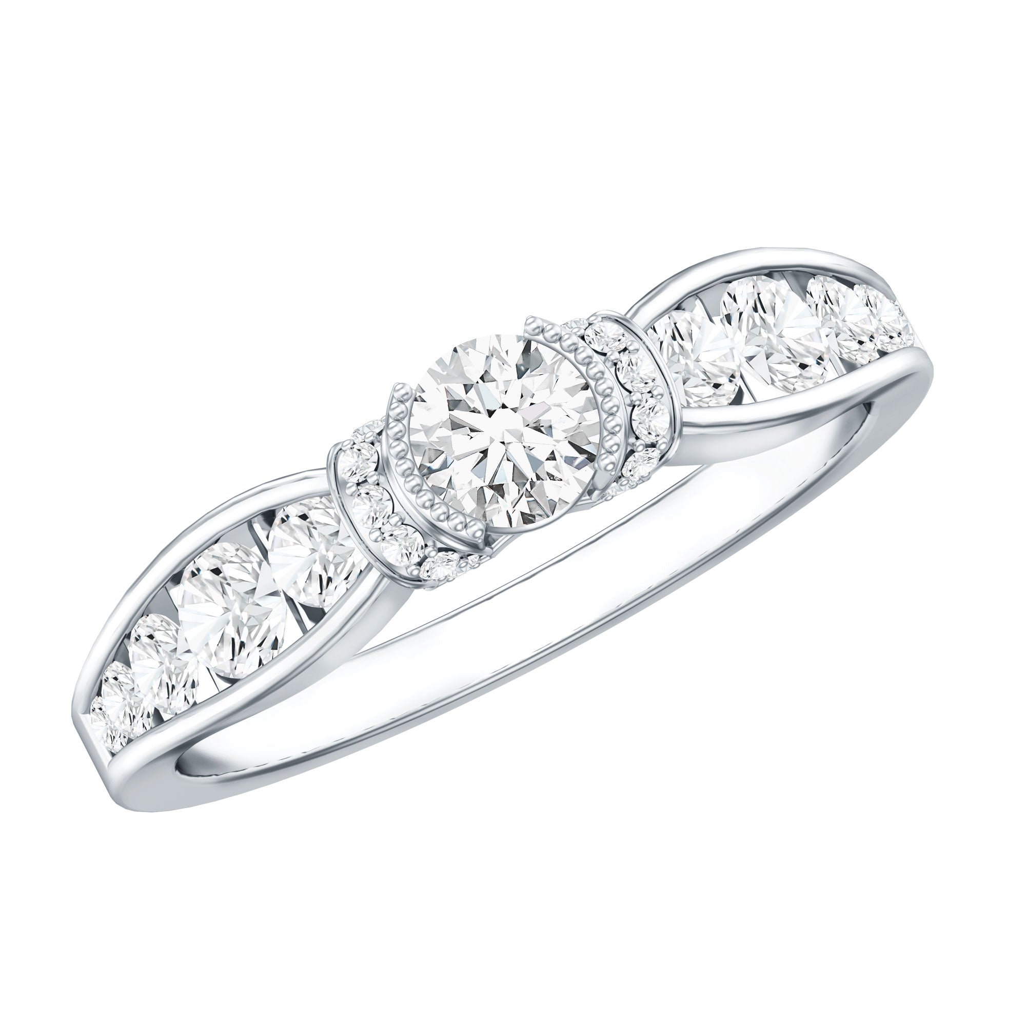 Vintage Style Moissanite Engagement Ring for Women