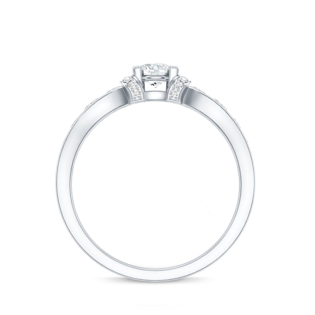 Vintage Style Moissanite Engagement Ring for Women
