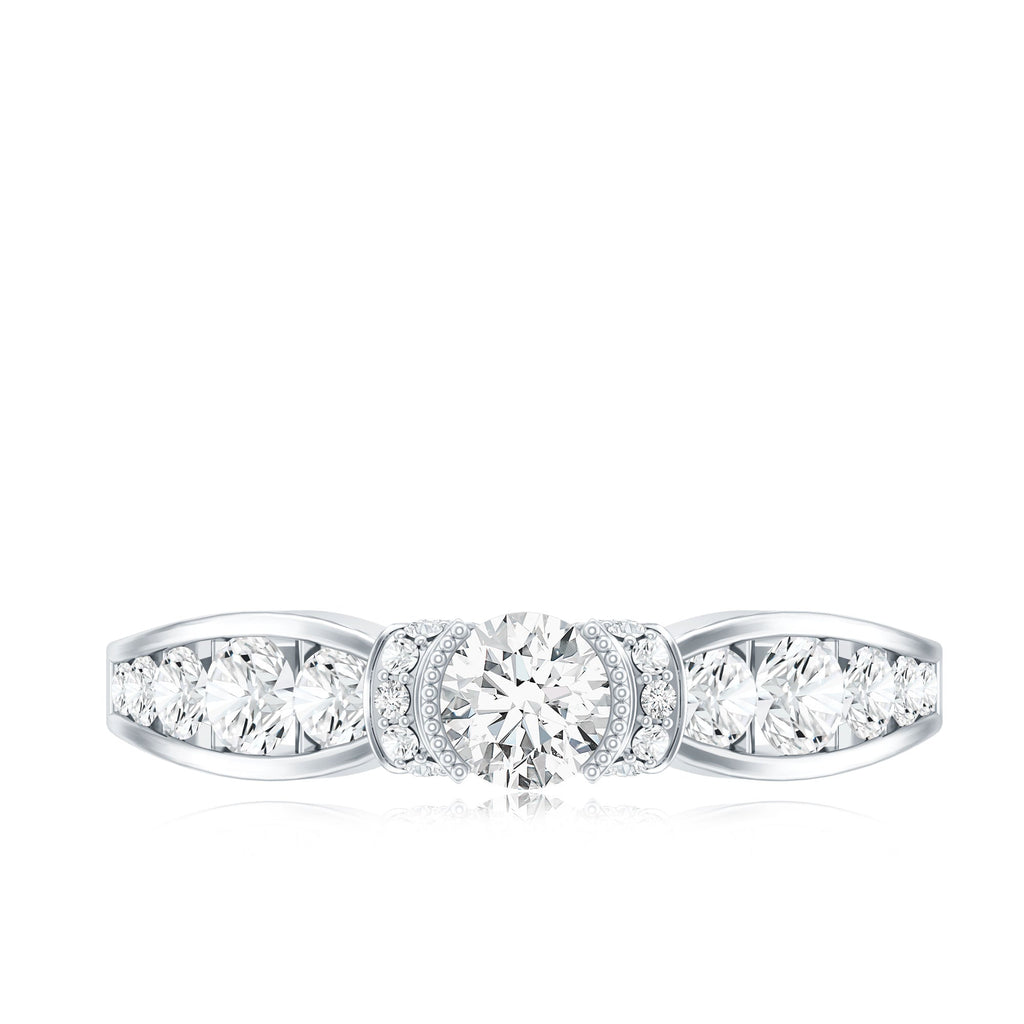Vintage Style Moissanite Engagement Ring for Women