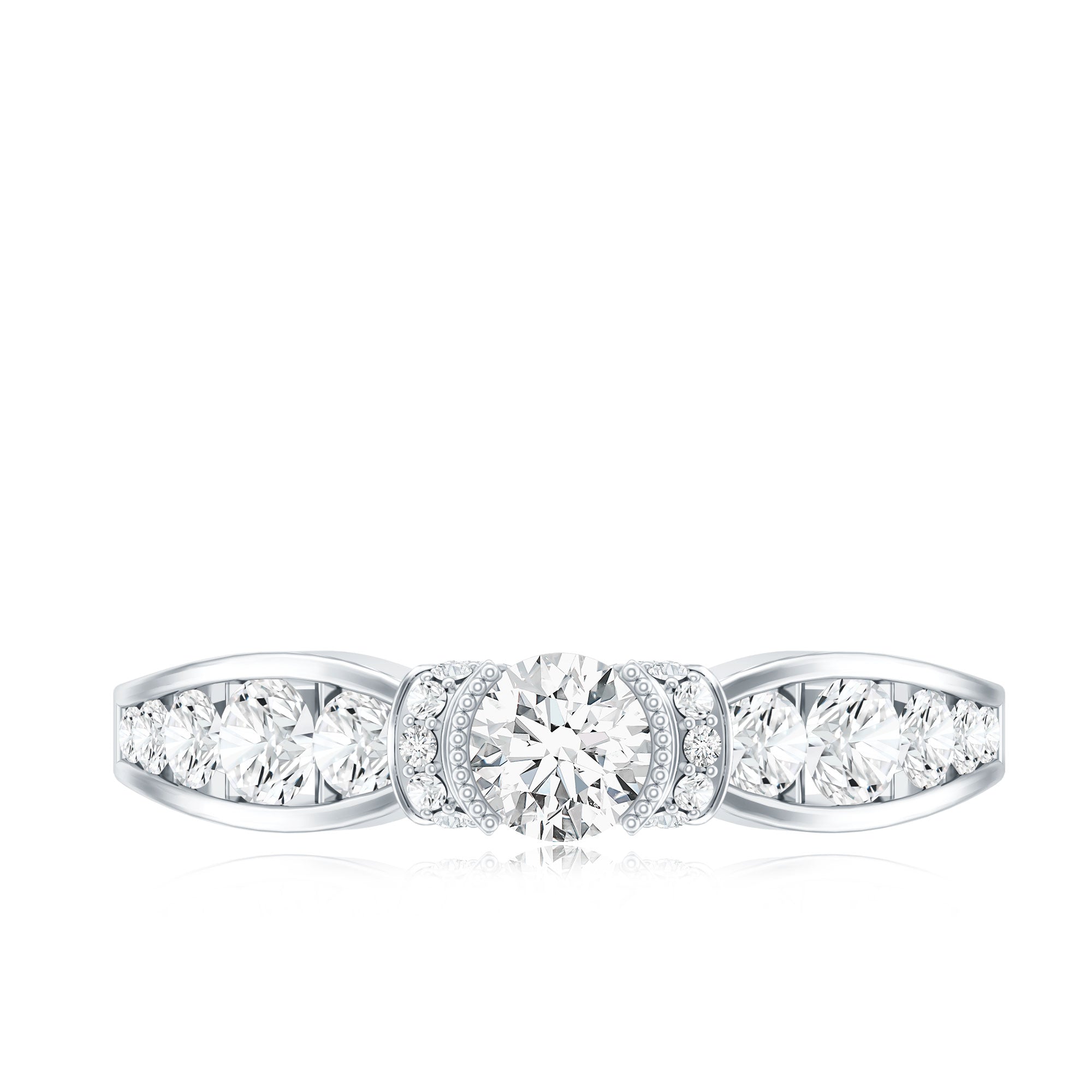 Vintage Style Moissanite Engagement Ring for Women