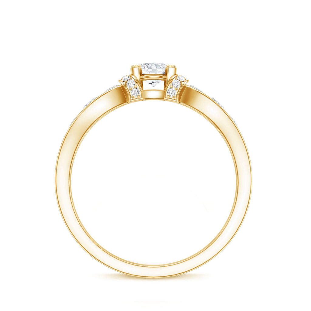 Vintage Style Moissanite Engagement Ring for Women
