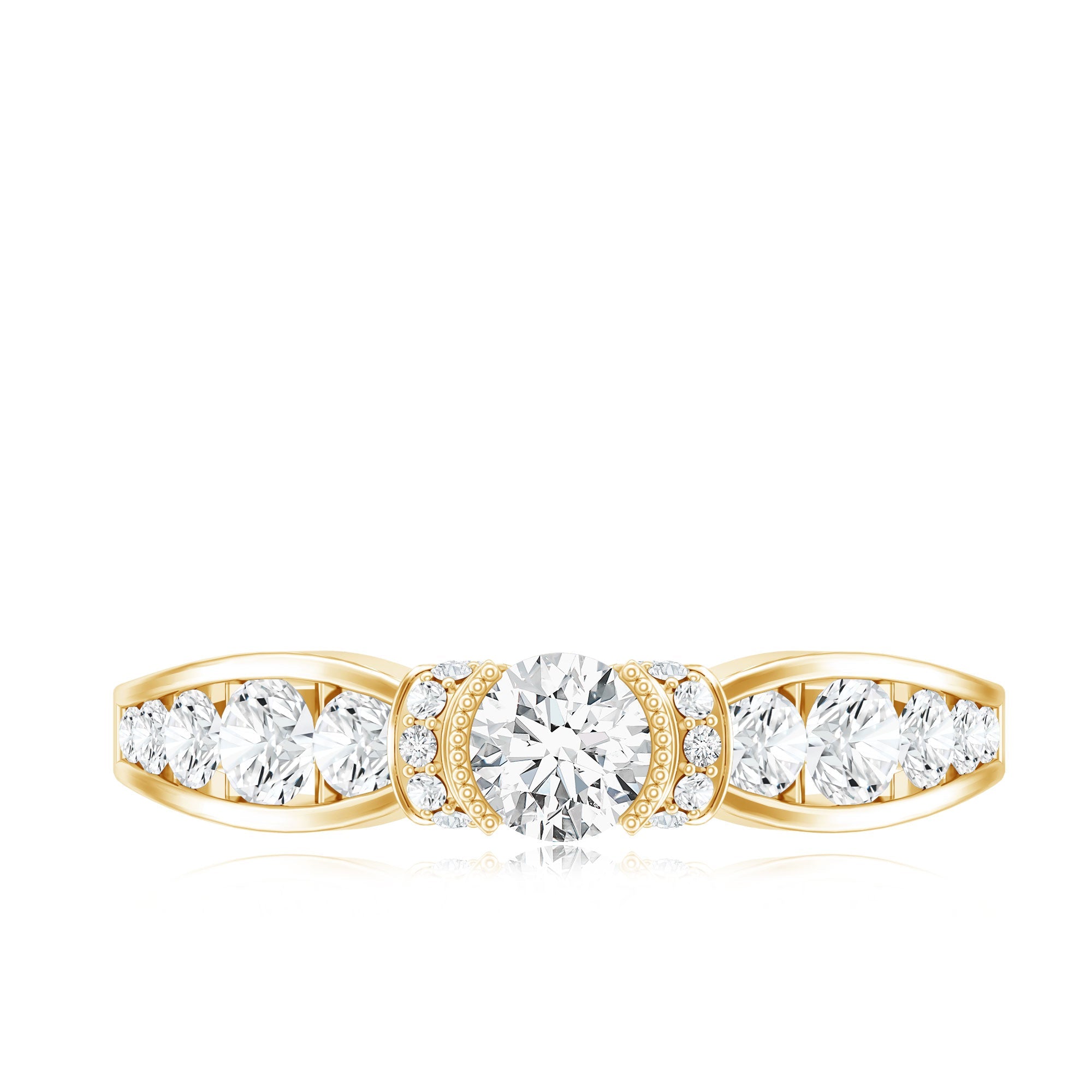 Vintage Style Moissanite Engagement Ring for Women