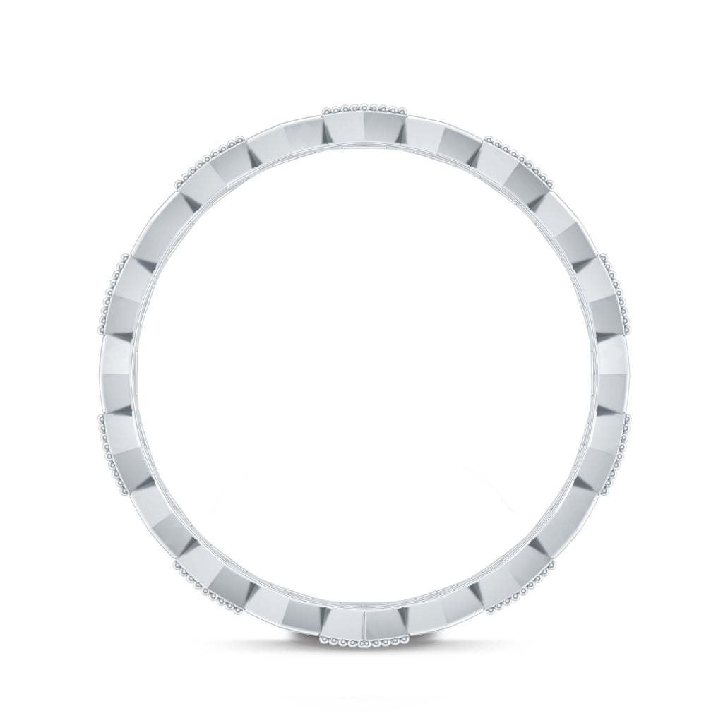 Certified Diamond Geometric Band Ring
