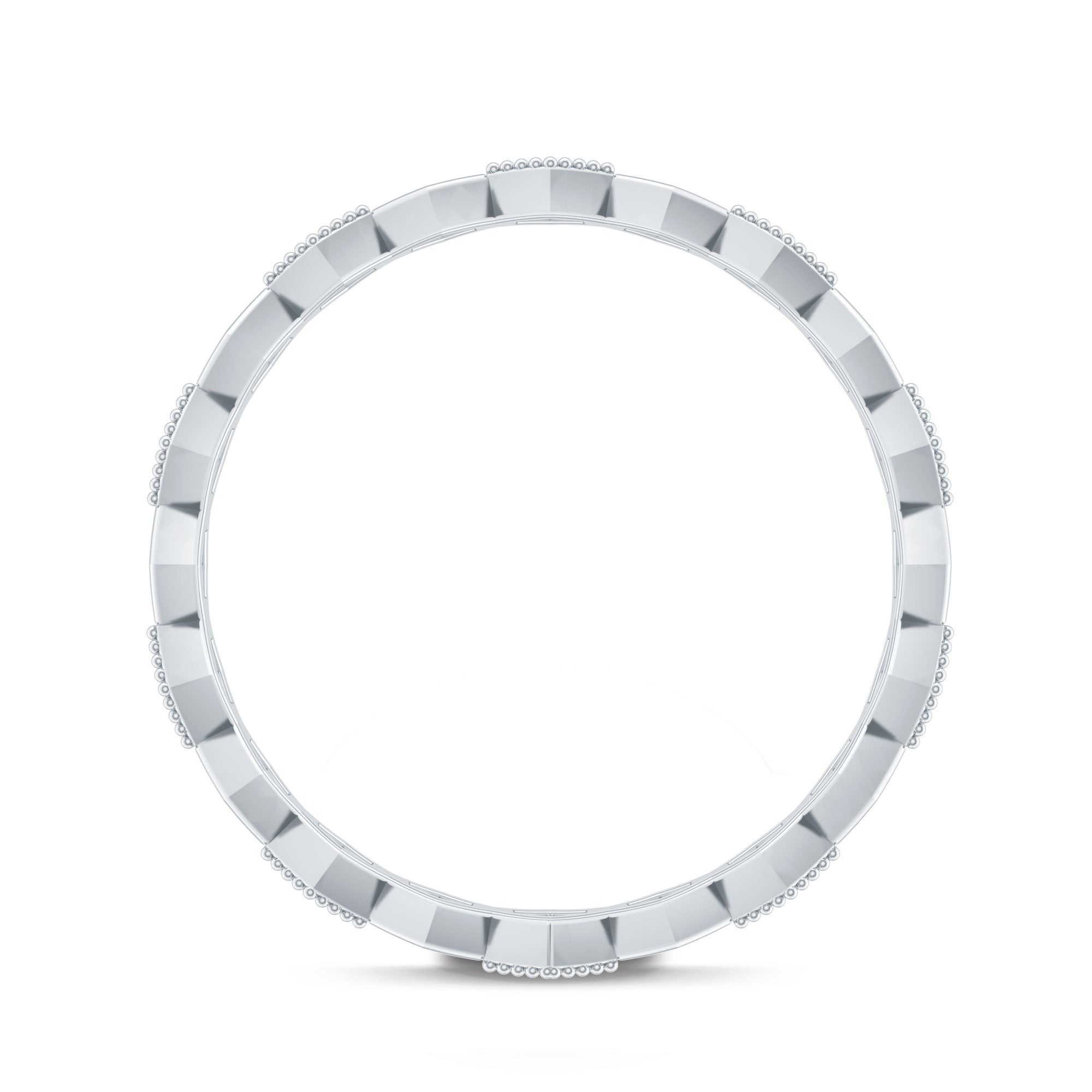 Certified Diamond Geometric Band Ring