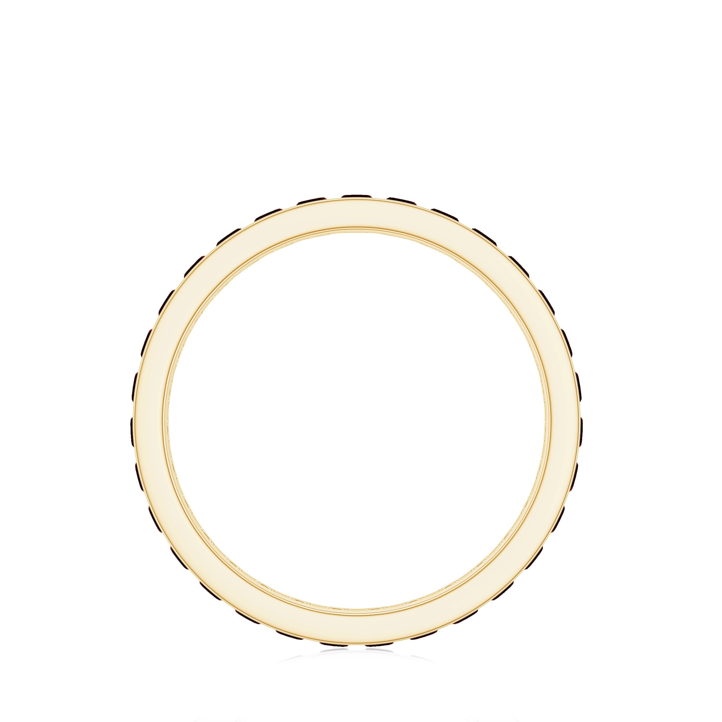 Certified Natural Garnet Eternity Ring in Channel Setting