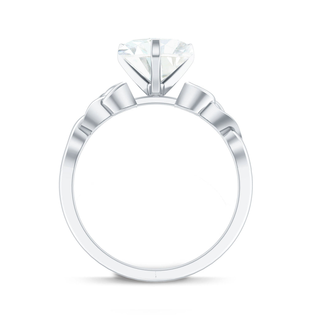 2 CT Heart Shaped Moissanite Celtic Knot Engagement Ring