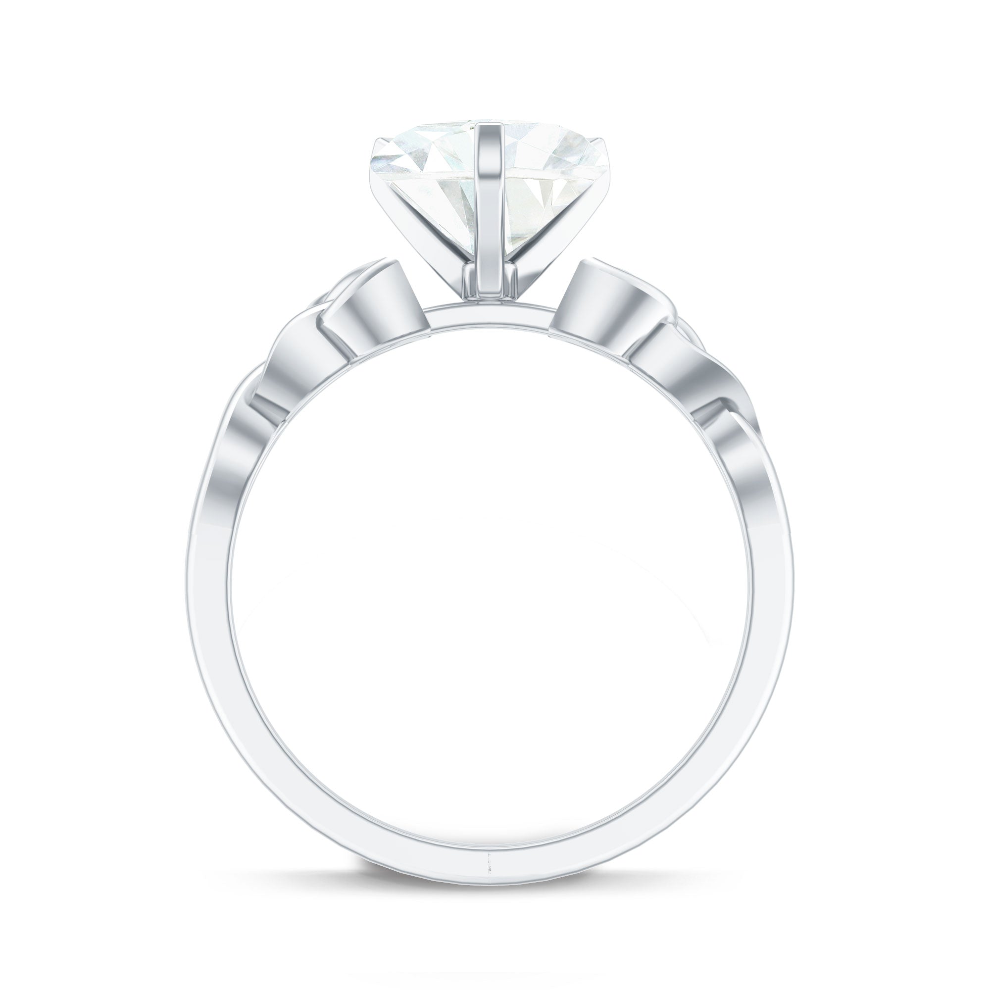 2 CT Heart Shaped Moissanite Celtic Knot Engagement Ring
