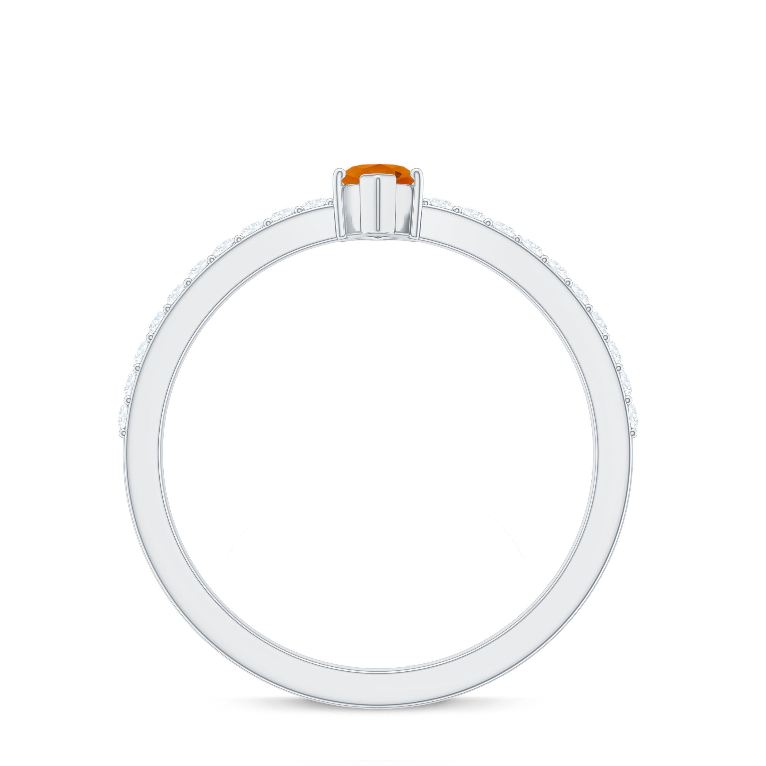 0.3 Carat Fire Opal Marquise Engagement Ring with Diamond