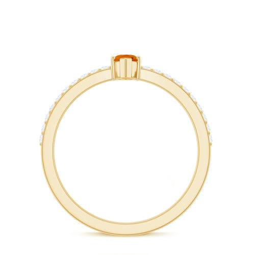 0.3 Carat Fire Opal Marquise Engagement Ring with Diamond | Rings | Wiccan Center