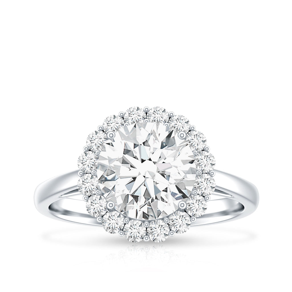 Classic Round Cut Moissanite Big Engagement Ring