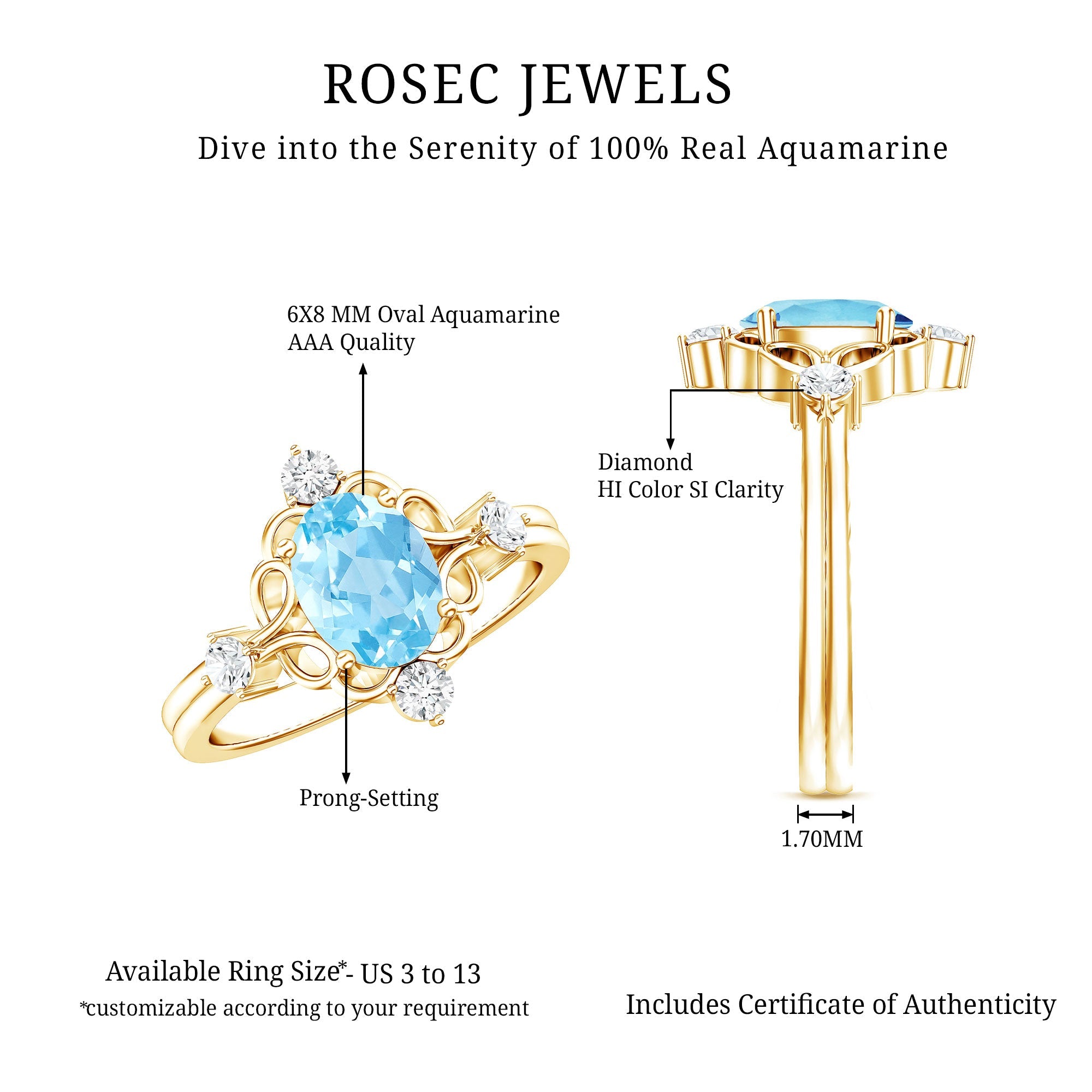 Art Deco Style 1 Carat Oval Shape Aquamarine and Diamond Cocktail Ring
