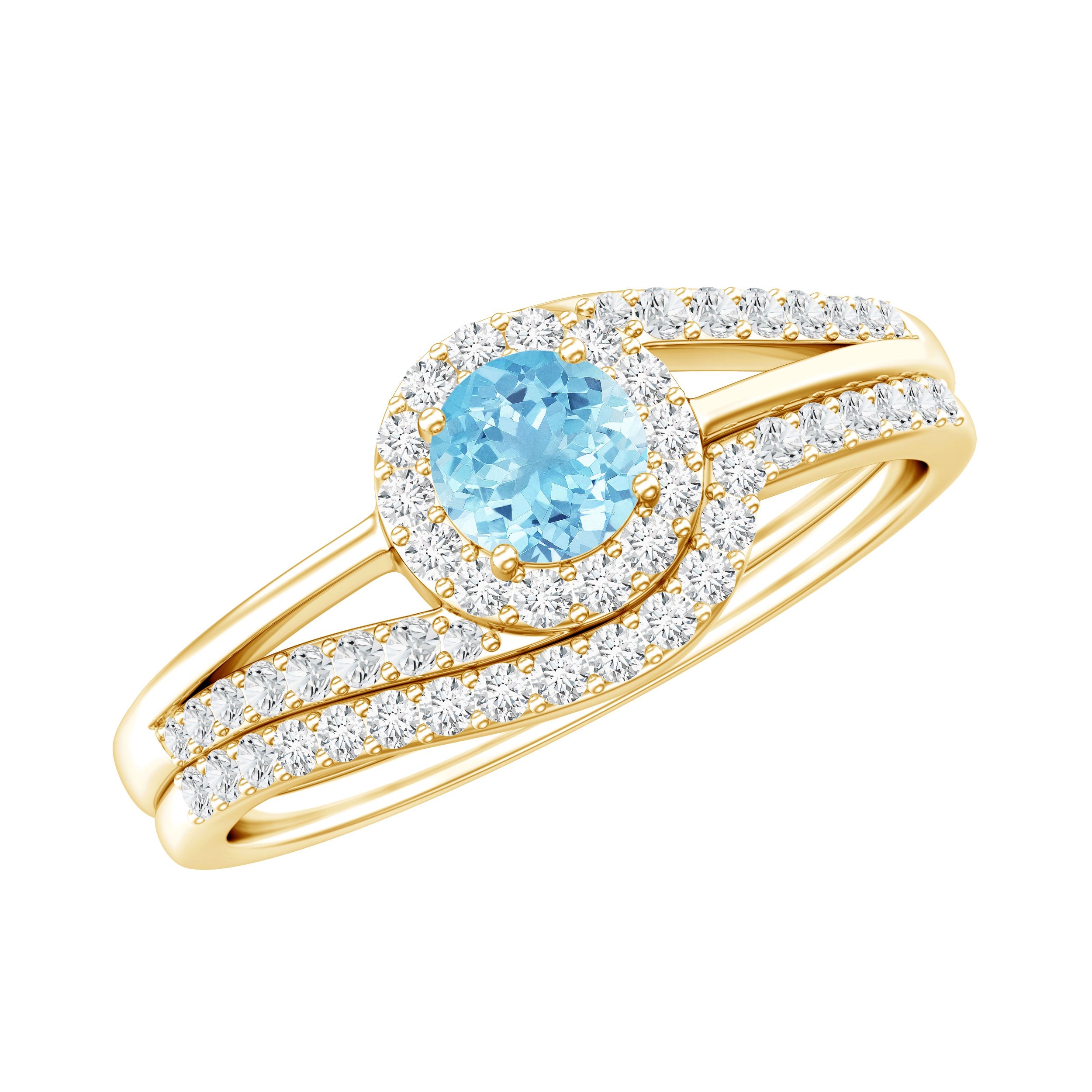 Certified Real Aquamarine Engagement Ring with Diamond Enhancer | Rings | Wiccan Center