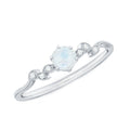 Nature Inspired Moonstone Diamond Promise Ring for Women