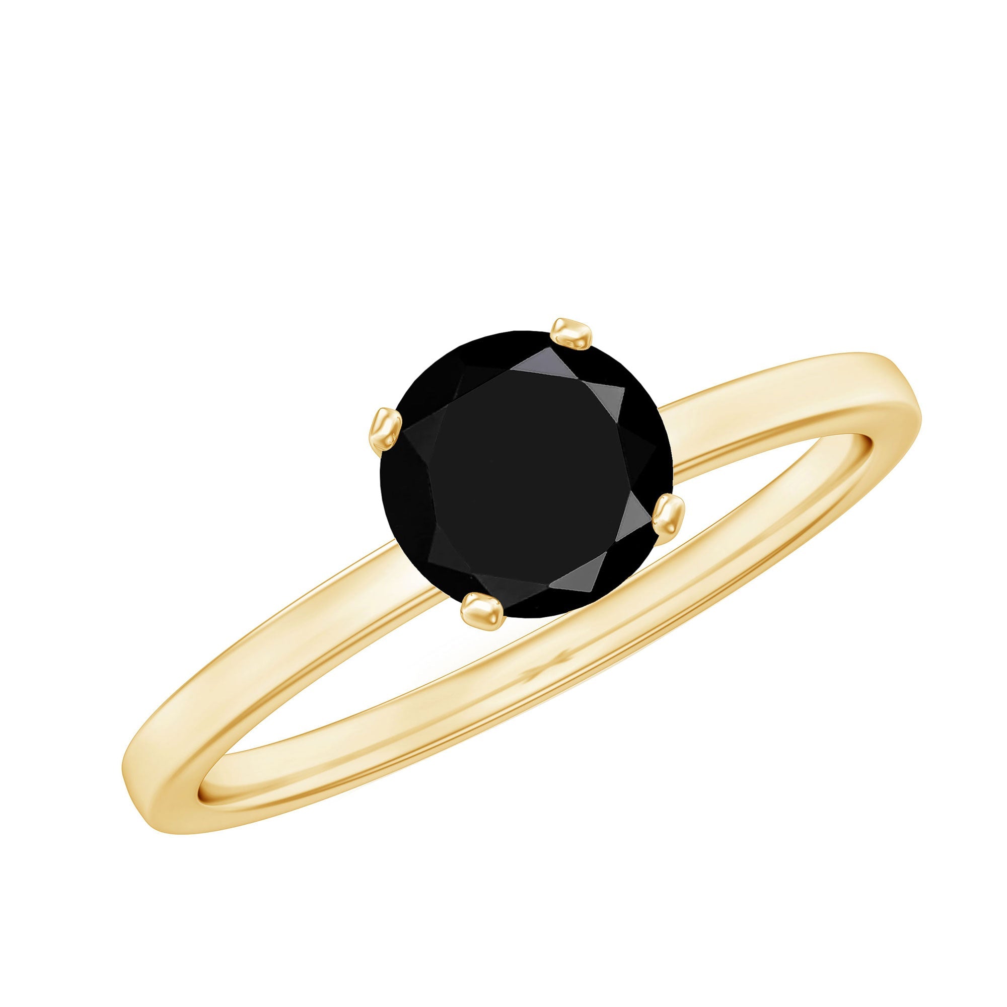Natural 2 Carat Black Onyx Engagement Ring For Women | Rings | Wiccan Center