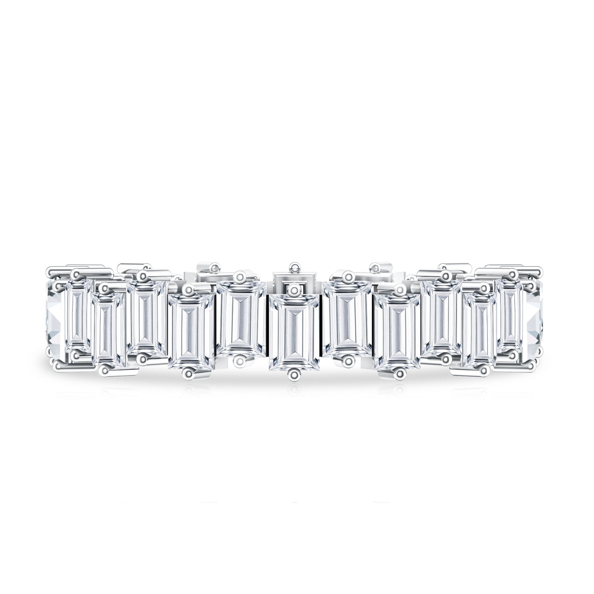 Baguette Shape Moissanite Eternity Wedding Band
