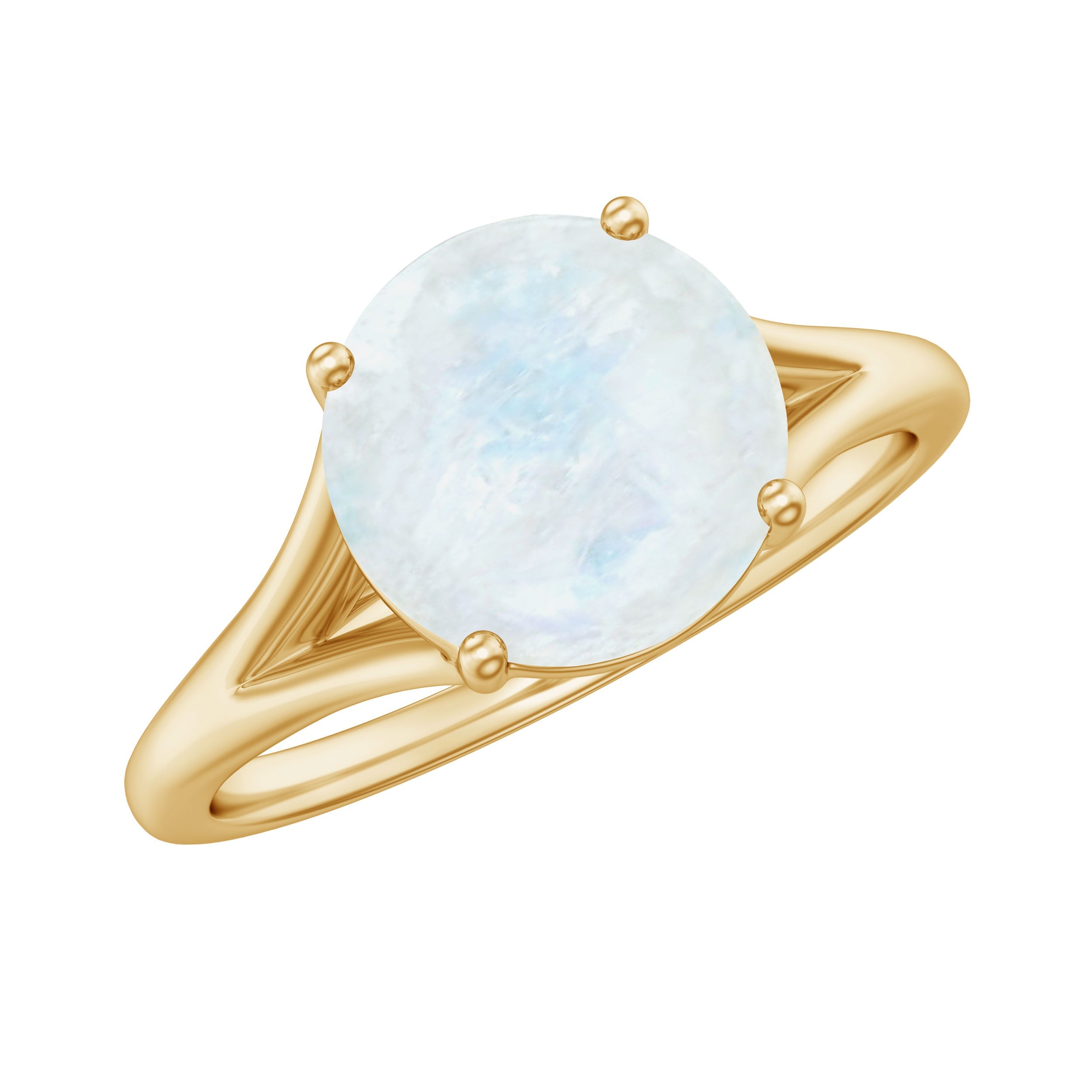 0.8 Carat Natural Moonstone Solitaire Ring with Surprise Diamond | Rings | Wiccan Center