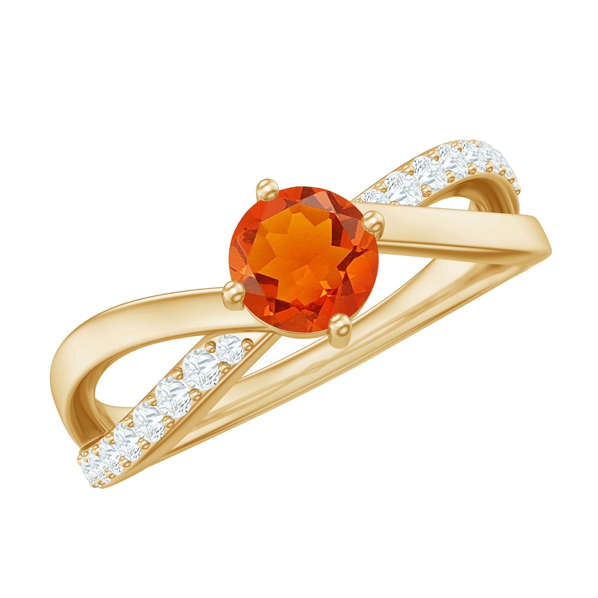 0.4 Carat Fire Opal and Diamond Infinity Engagement Ring | Rings | Wiccan Center
