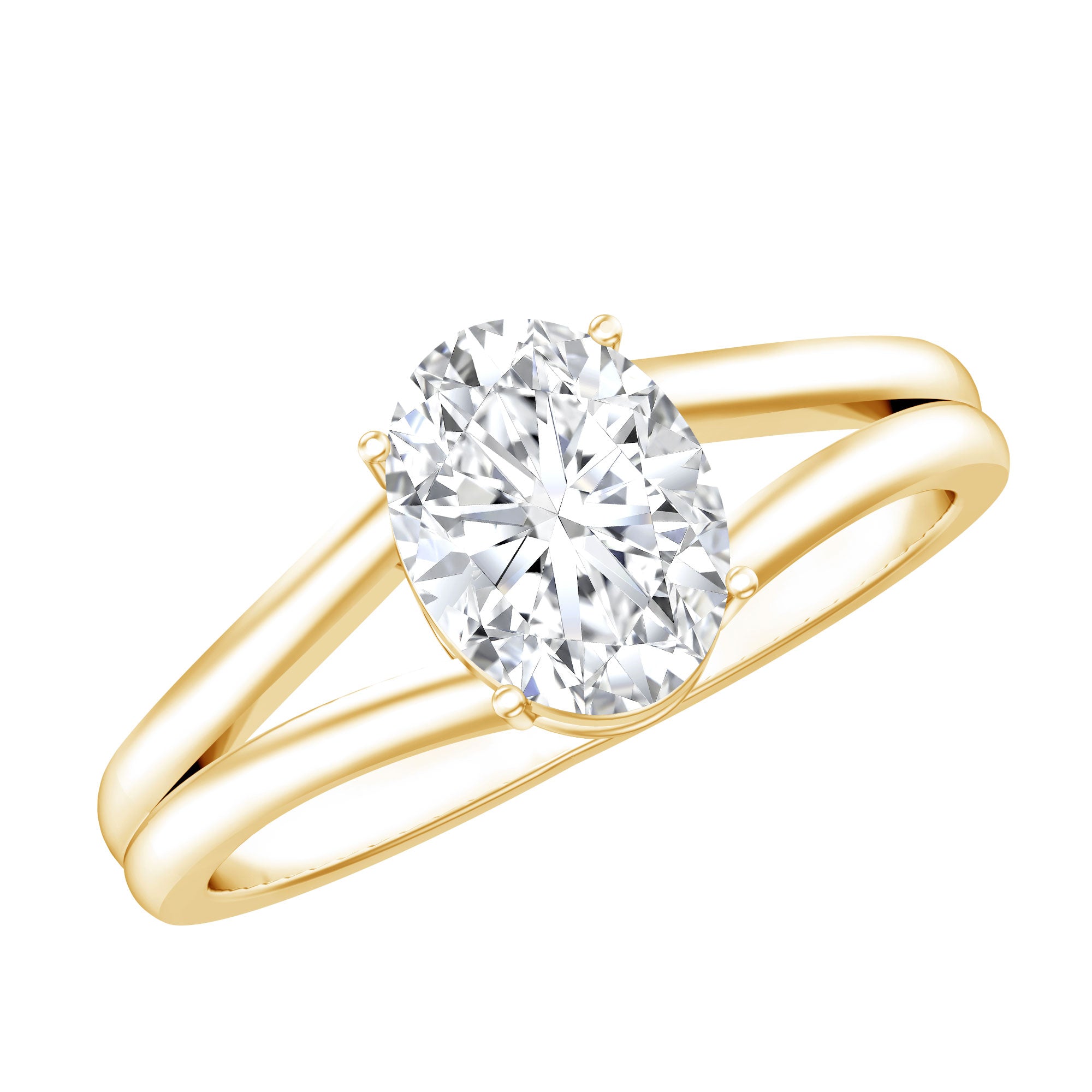 1 Carat Oval Moissanite Engagement Ring With Certificate | Rings | Wiccan Center