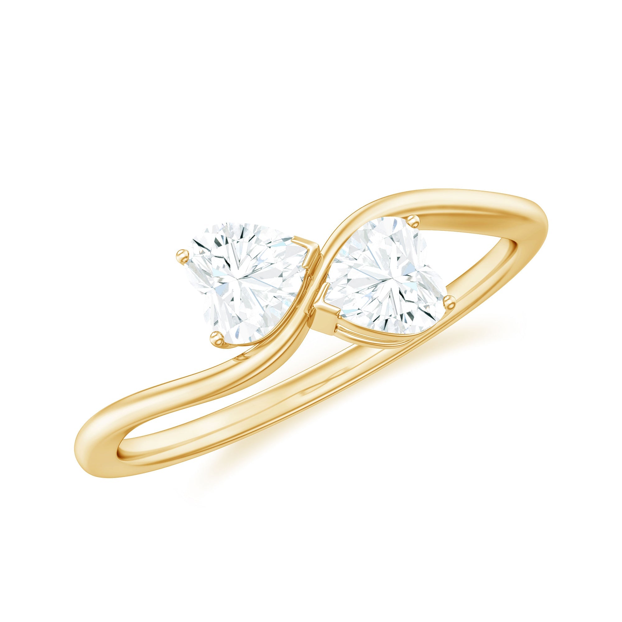 Heart Shape Moissanite Toi Et Moi Promise Ring | Rings | Wiccan Center