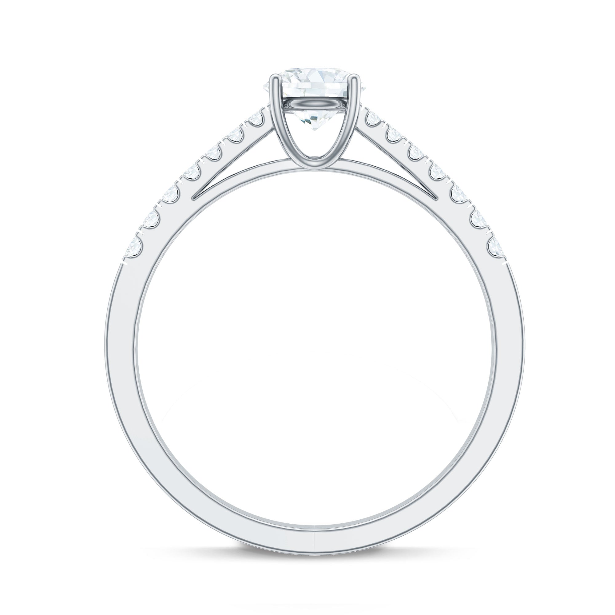Half Carat Moissanite Engagement Ring