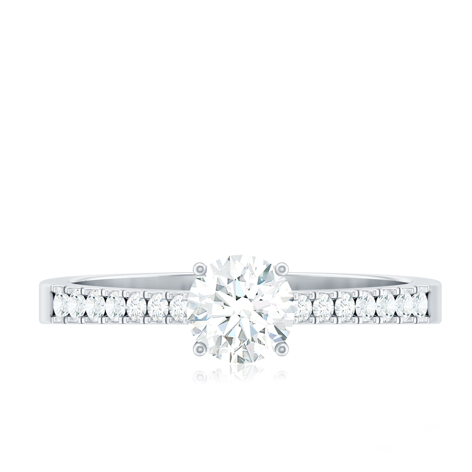 Half Carat Moissanite Engagement Ring