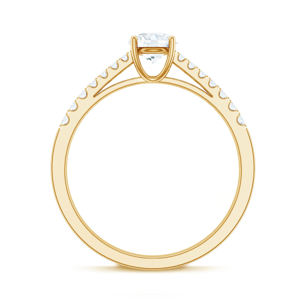 Half Carat Moissanite Engagement Ring