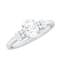 Oval Shaped Moissanite Engagement Ring with Certificate