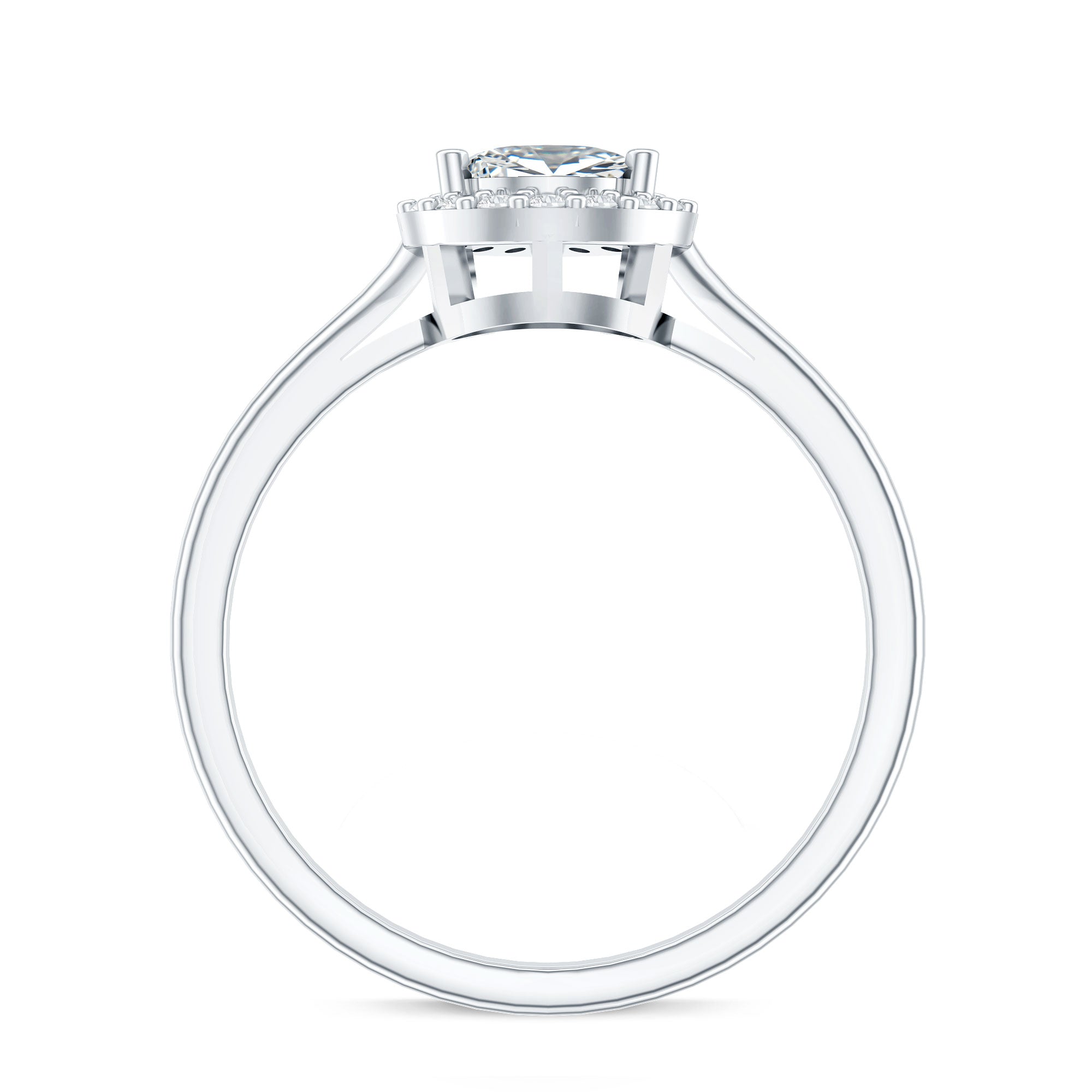 0.7 Carat Brilliant Cut Moissanite Teardrop Engagement Ring