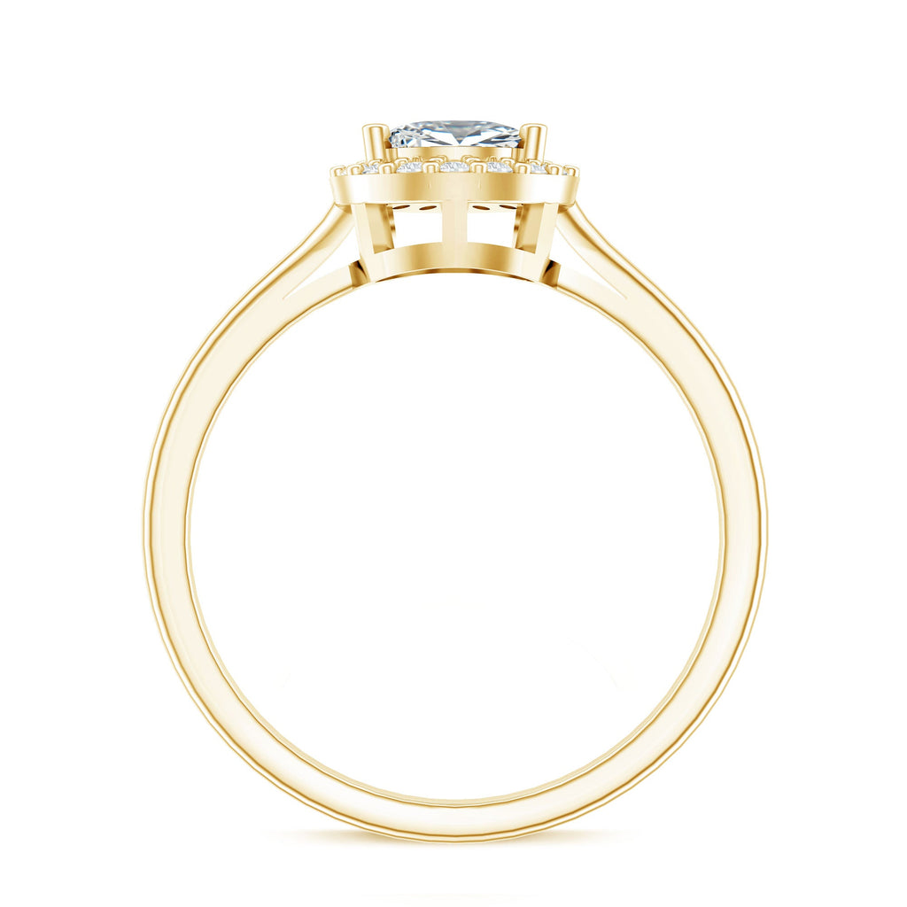 0.7 Carat Brilliant Cut Moissanite Teardrop Engagement Ring