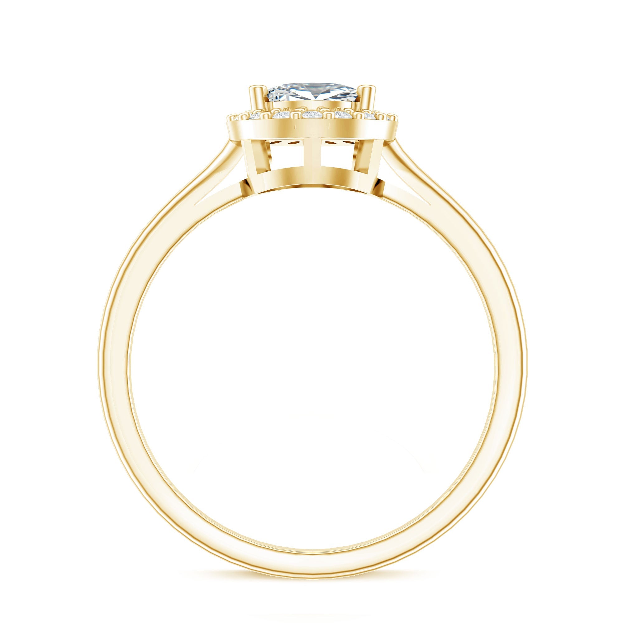 0.7 Carat Brilliant Cut Moissanite Teardrop Engagement Ring