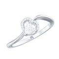 Certified Moissanite Heart Promise Ring for Her